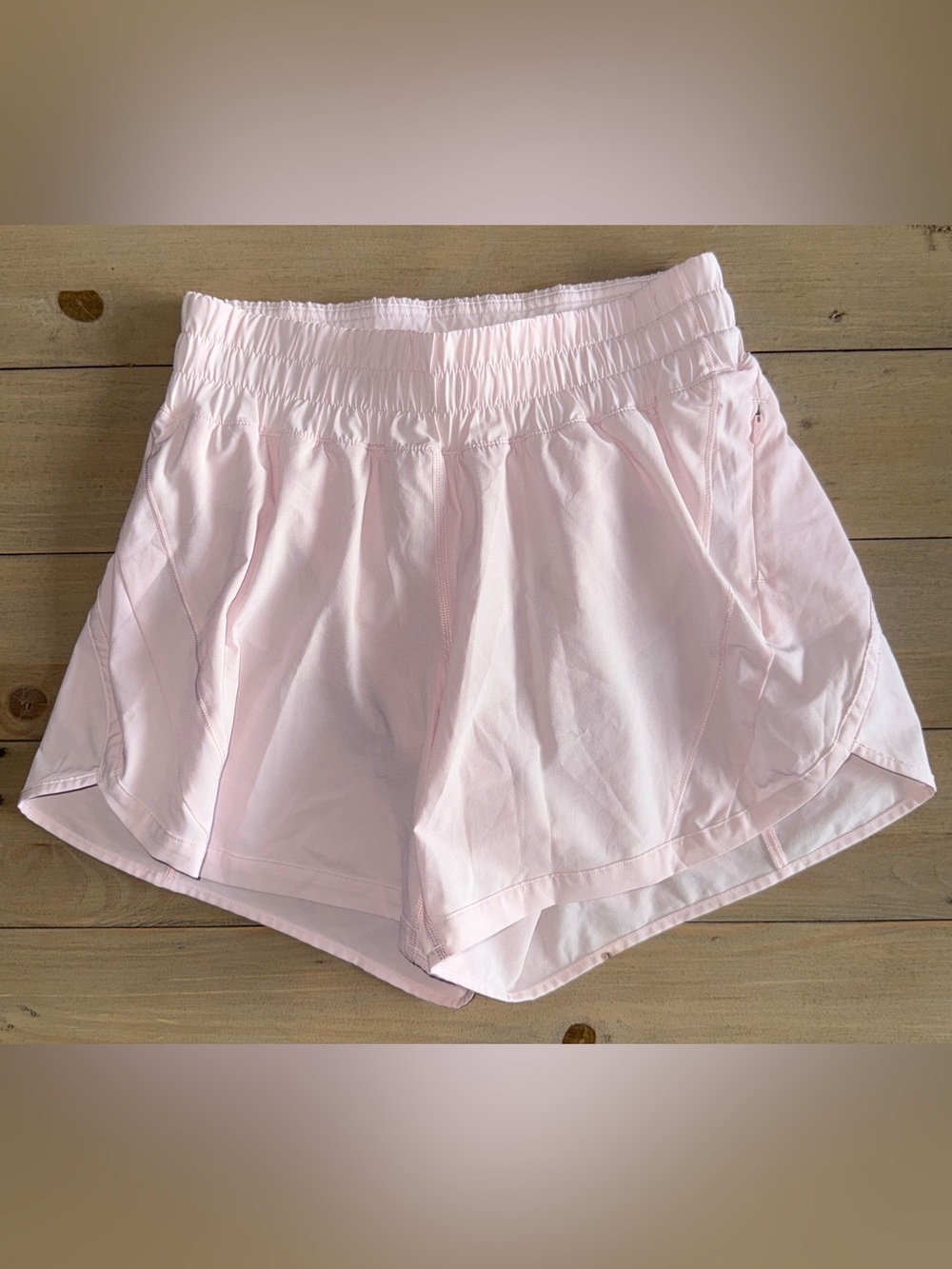 Lululemon Track That High-Rise Lined Short 5” Light Pink Size 6